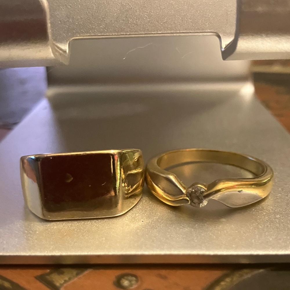 Elegant Gold and Silver Women's Ring Set